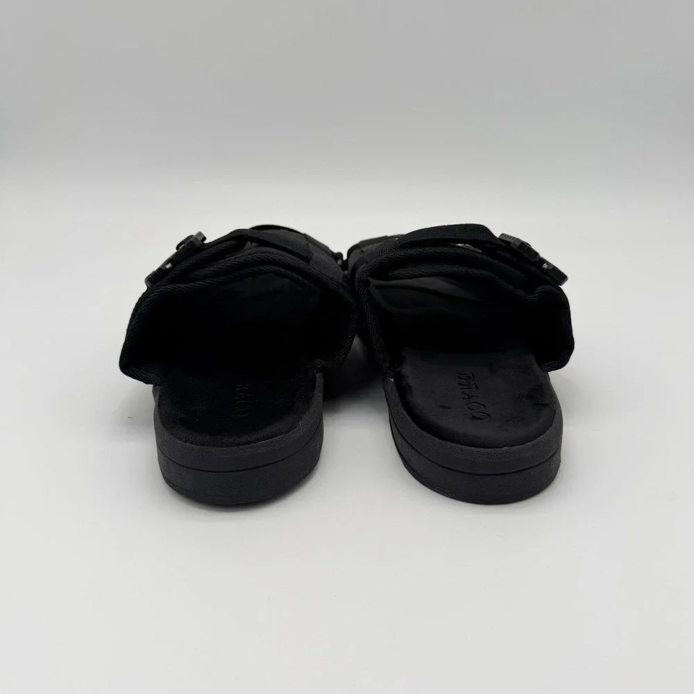 Draco Mens Size 9-10 Fits Men sizes 8.5-10 All Black W/Buckle Phantom Slides - Picture 4 of 6